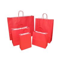 Red Toptwist Carrier Bags