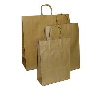 Kraft Toptwist Carrier Bags