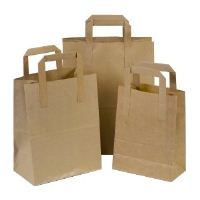 Kraft Paper Tape Handle Carrier Bags